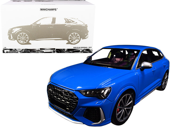 2019 Audi RS Q3 Sportback Blue Limited Edition to 240 pieces Worldwide 1/18 Diecast Model Car by Minichamps-0