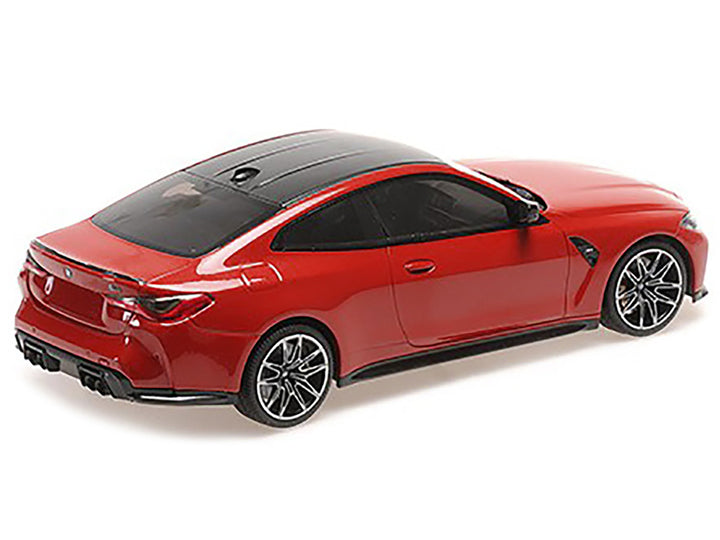 2020 BMW M4 Red Metallic with Carbon Top Limited Edition to 720 pieces Worldwide 1/18 Diecast Model Car by Minichamps-1