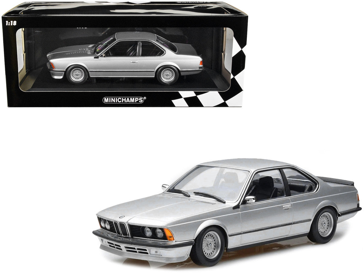 1982 BMW 635 CSi Silver Metallic 1/18 Diecast Model Car by Minichamps-0