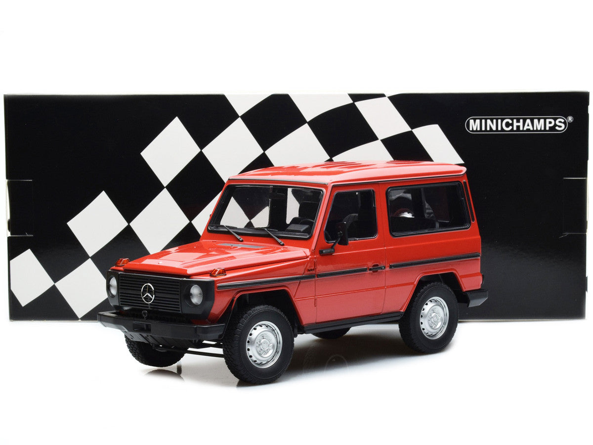 1980 Mercedes-Benz G-Model (SWB) Red with Black Stripes Limited Edition to 504 pieces Worldwide 1/18 Diecast Model Car by Minichamps-3