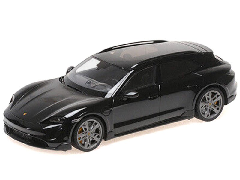 2021 Porsche Taycan CUV Turbo S Black Limited Edition to 480 pieces Worldwide 1/18 Diecast Model Car by Minichamps-1
