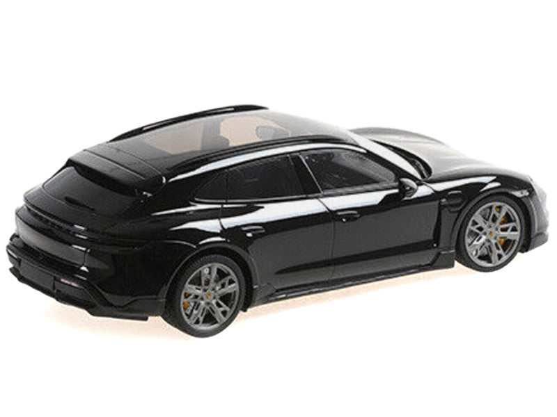 2021 Porsche Taycan CUV Turbo S Black Limited Edition to 480 pieces Worldwide 1/18 Diecast Model Car by Minichamps-2