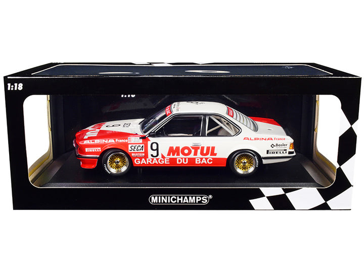 BMW 635 CSi #9 R. Hollinger - F. Giroix - J. Krucker "Motul / Garage du Bac" 24H of Spa (1984) Limited Edition to 300 pieces Worldwide 1/18 Diecast Model Car by Minichamps-0