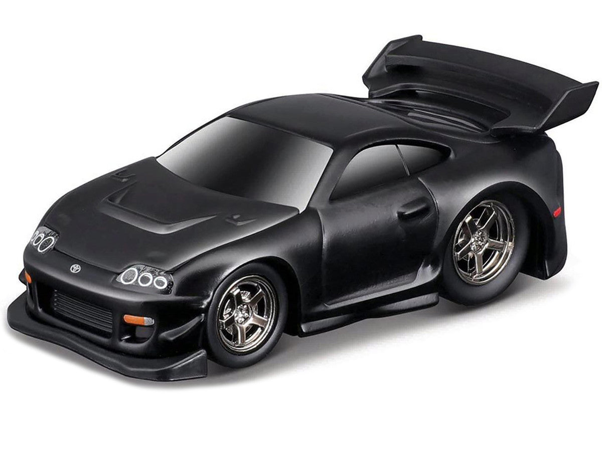 1995-97 Toyota Supra (MK4) Matt Black 1/64 Diecast Model Car by Muscle Machines-1