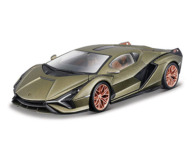 Lamborghini Sian FKP 37 Green Metallic "Speed Icons" Series 1/64 Diecast Model Car by Maisto-0