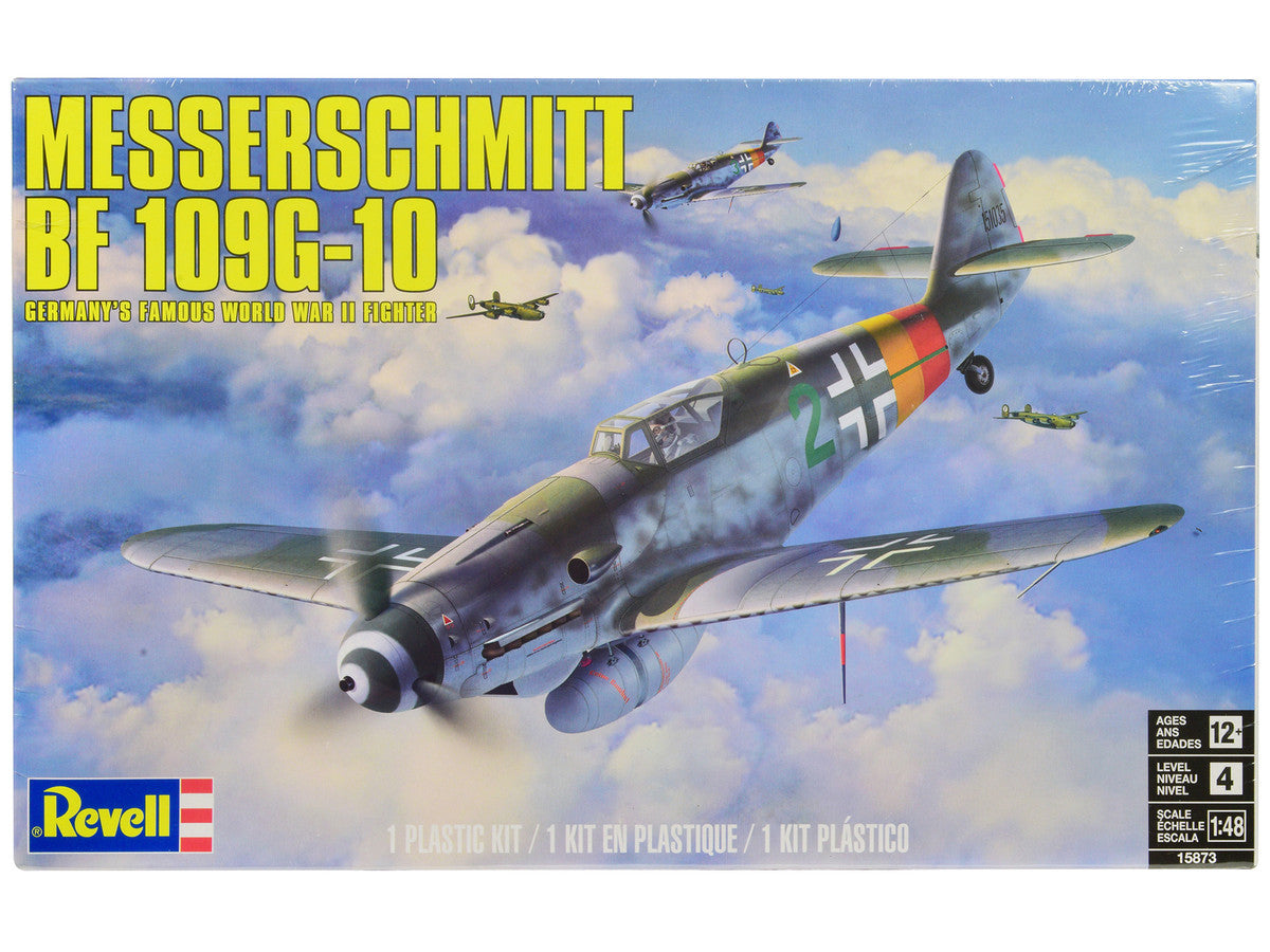 Level 4 Model Kit Messerschmitt Bf 109G-10 Fighter Aircraft "Germany's Famous World War II Fighter" 1/48 Scale Model by Revell-0