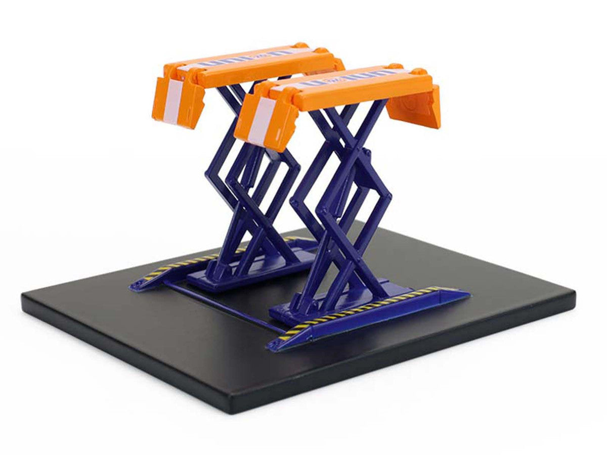 Automotive "Double Scissor Lifts" Series #2 Set of 3 pieces 1/64 Diecast Models by Greenlight