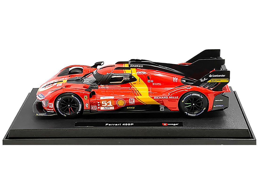 Ferrari 499P #51 James Calado - Antonio Giovinazzi - Alessandro Pier Guidi "Ferrari AF Corse" Winner "24 Hours of Le Mans" (2023) "Racing" Series 1/18 Diecast Model Car by Bburago-0