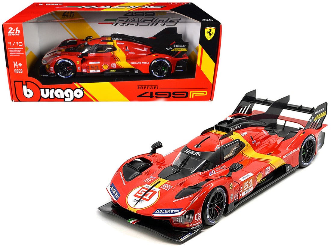 Ferrari 499P #51 James Calado - Antonio Giovinazzi - Alessandro Pier Guidi "Ferrari AF Corse" Winner "24 Hours of Le Mans" (2023) "Racing" Series 1/18 Diecast Model Car by Bburago-2