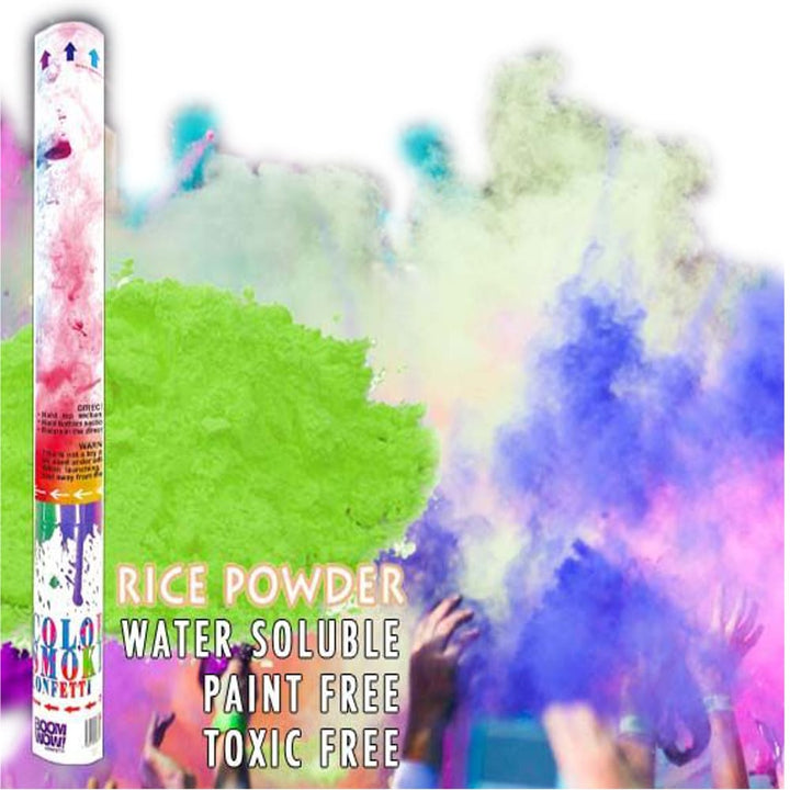 Green Holi Powder Confetti Cannon 18 Inch-0