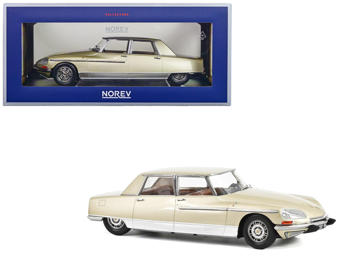 1969 Citroen DS 21 Lorraine Champagne Gold Metallic 1/18 Diecast Model Car by Norev-0