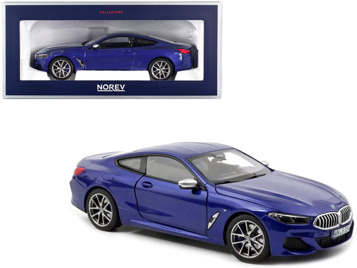 2018 BMW M850i Blue Metallic 1/18 Diecast Model Car by Norev-0