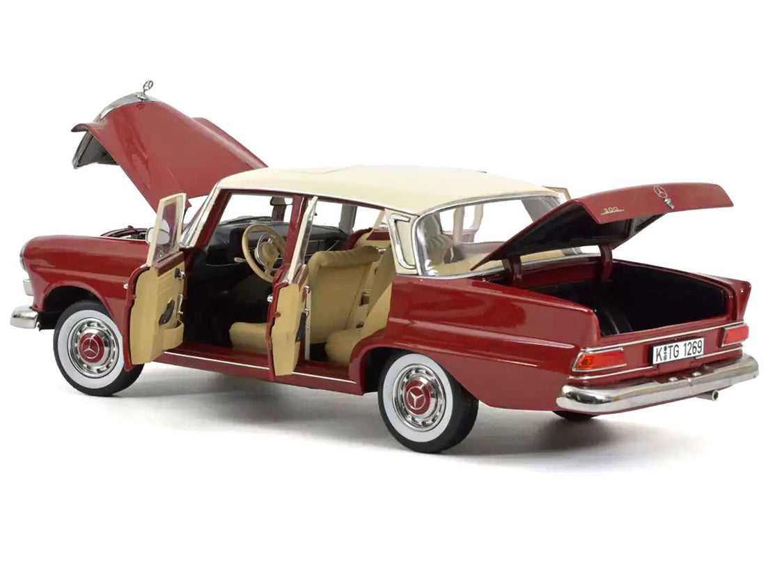 1966 Mercedes-Benz 200 Red with Beige Top 1/18 Diecast Model Car by Norev-1