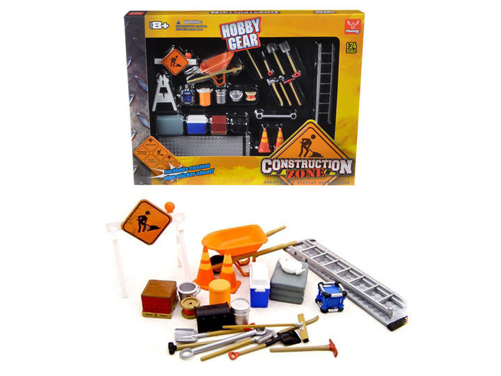 Construction Accessories Set For 1/24 Diecast Car Models by Phoenix Toys-0