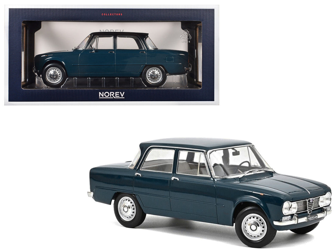 1964 Alfa Romeo Giulia ti Petrol Blue 1/18 Diecast Model Car by Norev-2