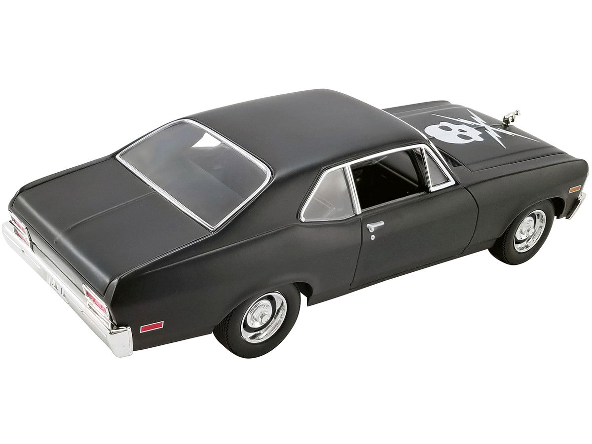 1971 Chevrolet Nova Matt Black "Death Proof" (2007) Movie Limited Edition to 792 pieces Worldwide 1/18 Diecast Model Car by GMP-3
