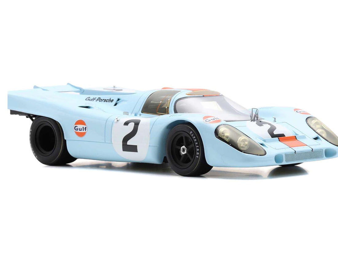 Porsche 917K #2 Pedro Rodriguez - Jackie Oliver "J.W. Automotive Engineering" Winner "24 Hours of Daytona" (1971) with Acrylic Display Case 1/18 Model Car by Spark-2