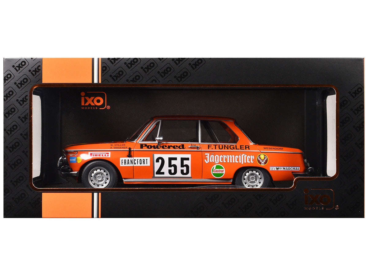 BMW 2002 #255 Wolfgang Stiller - Axel Wagener "Rallye Monte-Carlo" (1973) 1/18 Diecast Model Car by IXO Models-1
