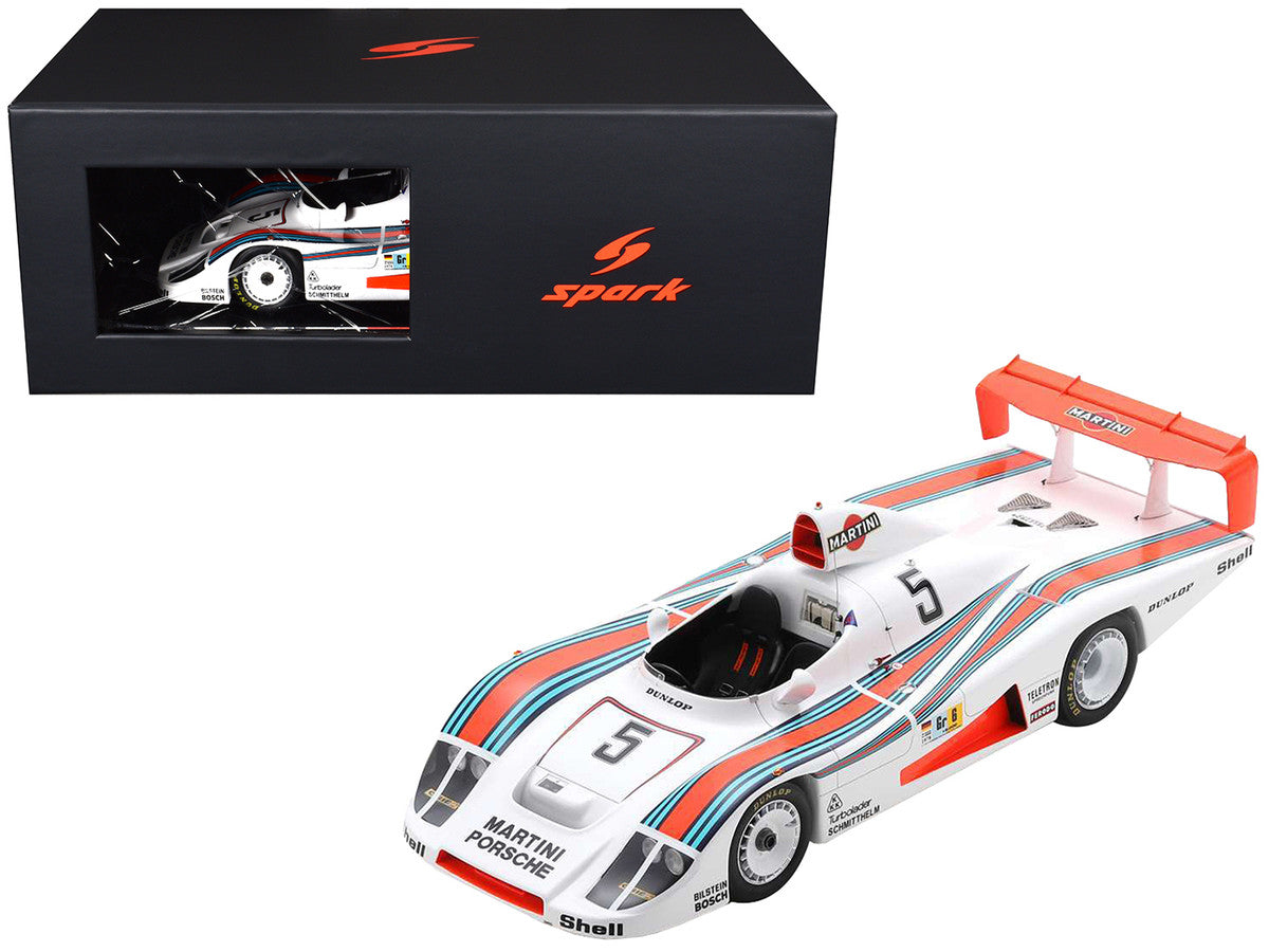 Porsche 936/78 #5 Jacky Ickx - Henri Pescarolo - Jochen Mass "Martini Racing Porsche System" "24 Hours of Le Mans" (1978) with Acrylic Display Case 1/18 Model Car by Spark-0