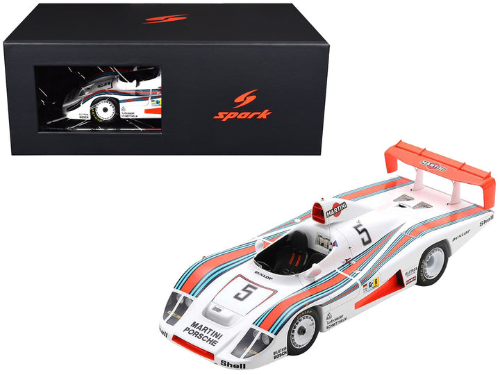 Porsche 936/78 #5 Jacky Ickx - Henri Pescarolo - Jochen Mass "Martini Racing Porsche System" "24 Hours of Le Mans" (1978) with Acrylic Display Case 1/18 Model Car by Spark-0