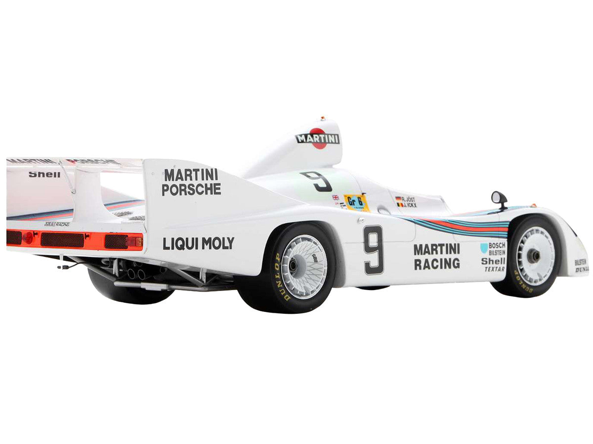 Porsche 908/80 #9 Jacky Ickx - Reinhold Joest "Martini Racing" 2nd Place "24 Hours of Le Mans" (1980) with Acrylic Display Case 1/18 Model Car by Spark-3