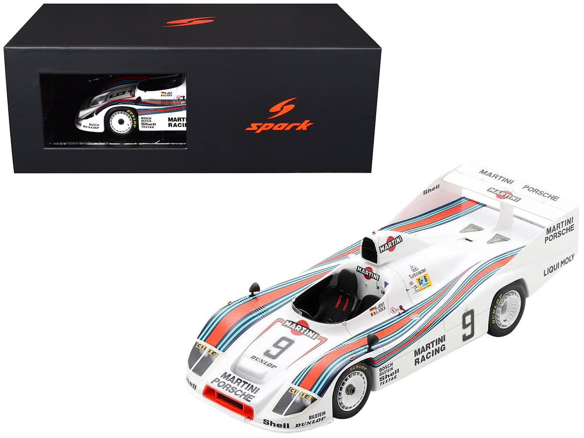 Porsche 908/80 #9 Jacky Ickx - Reinhold Joest "Martini Racing" 2nd Place "24 Hours of Le Mans" (1980) with Acrylic Display Case 1/18 Model Car by Spark-0