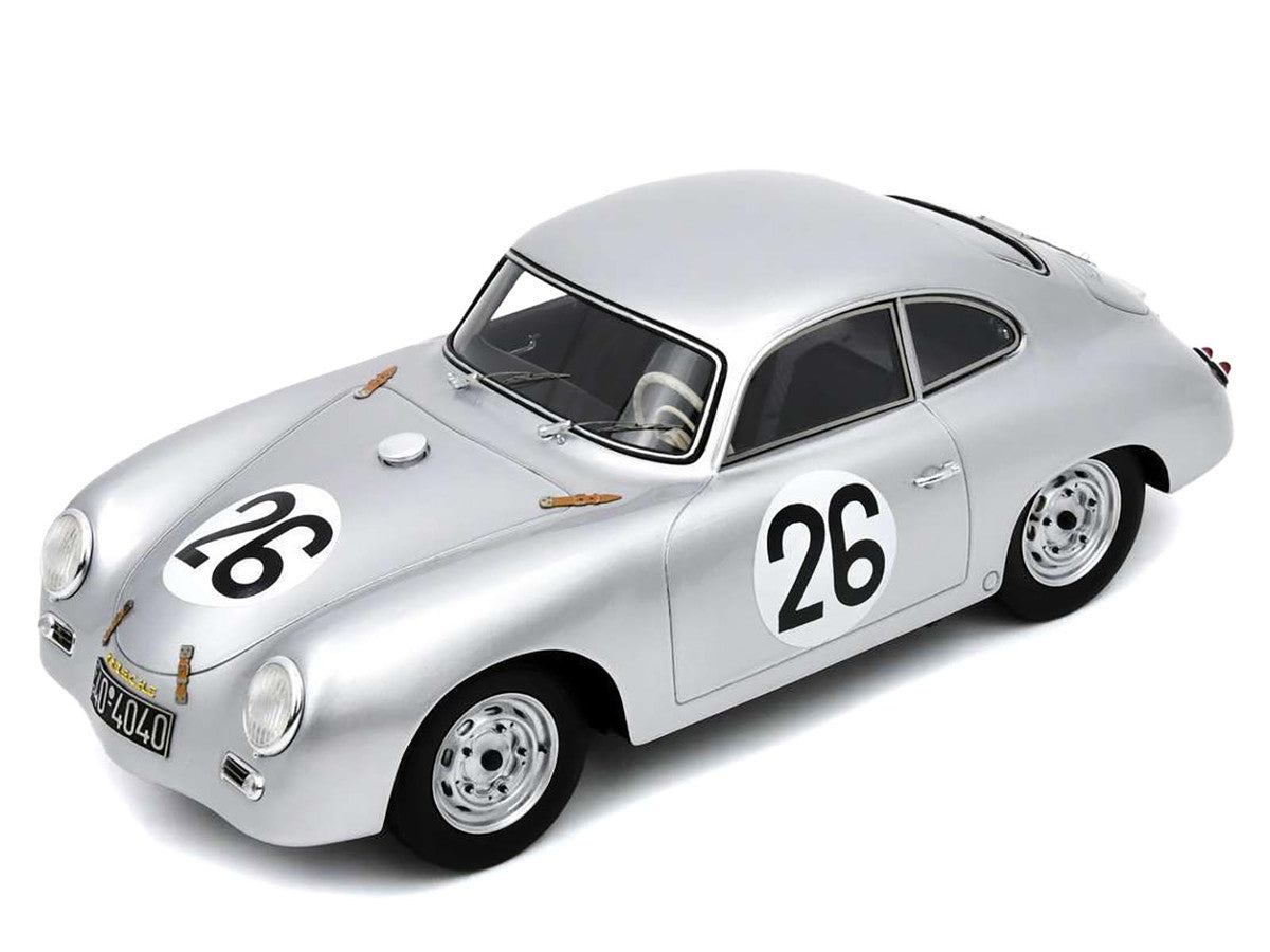 Porsche 356 #26 Max Nathan - Helmut 'Helm' Glockler "Porsche KG" "24 Hours of Le Mans" (1956) with Acrylic Display Case 1/18 Model Car by Spark-1