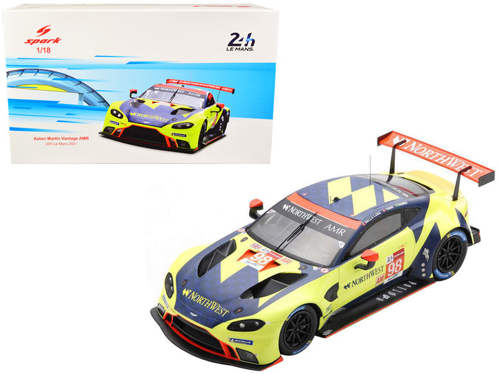 Porsche Aston Martin Vantage AMR #98 Marcos Gomes - Paul Dalla Lana - Nicki Thiim "Aston Martin Racing" LMGTE Am Class 24 Hours of Le Mans (2021) 1/18 Model Car by Spark-0