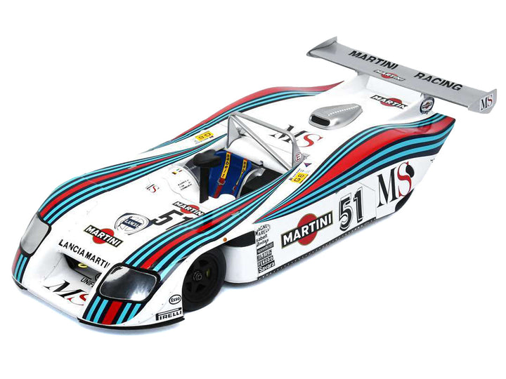 Lancia GR6 #51 Michele Alboreto - Teo Fabi - Rolf Stommelen "Martini Racing" "24 Hours of Le Mans" (1982) with Acrylic Display Case 1/18 Model Car by Spark-1