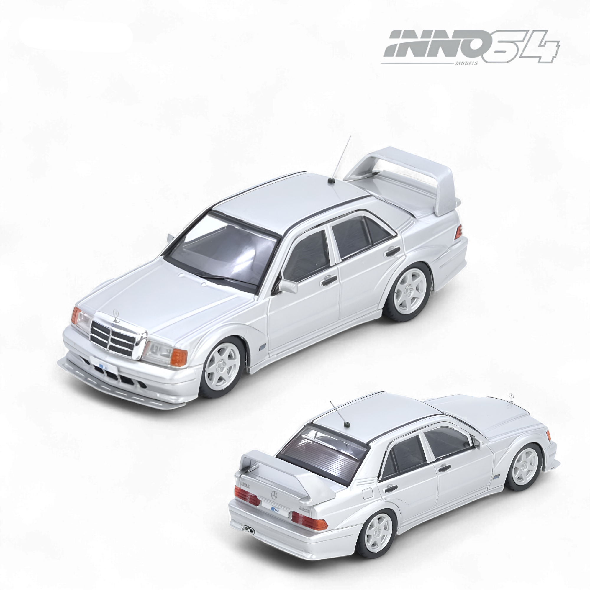 Mercedes Benz 190E Silver 1:64 by Inno64  