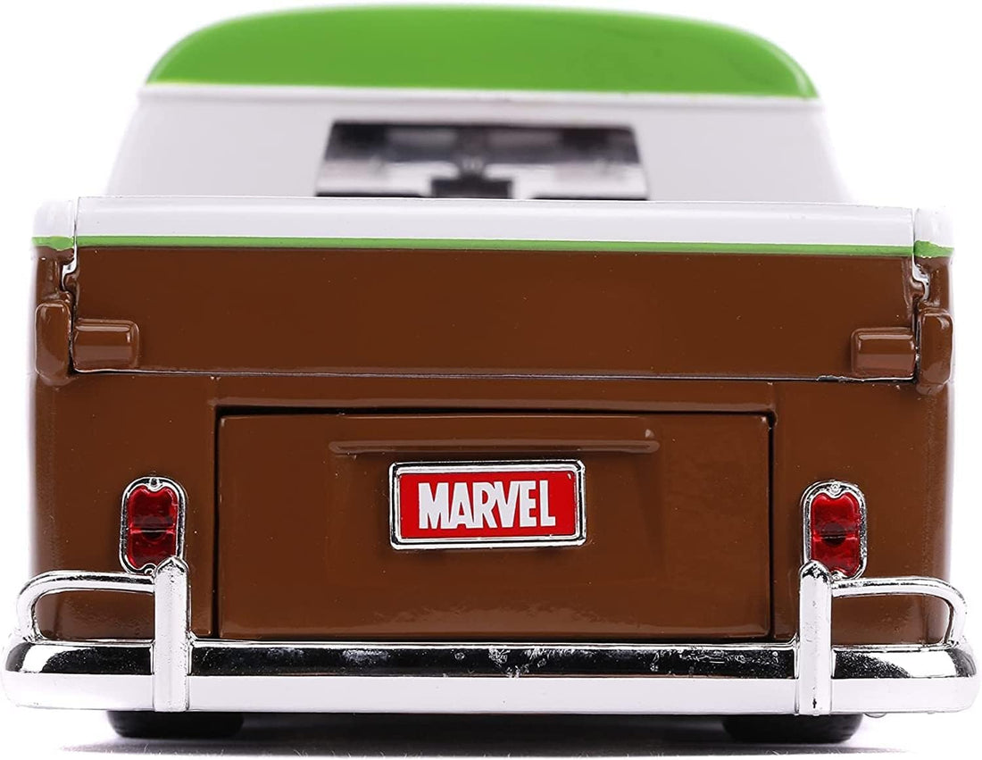 Volkswagen 1963 Bus Pickup Truck with Groot Diecast Figurine "Guardians of the Galaxy" "Marvel" Series 1/24 Diecast Model Car by Jada 4
