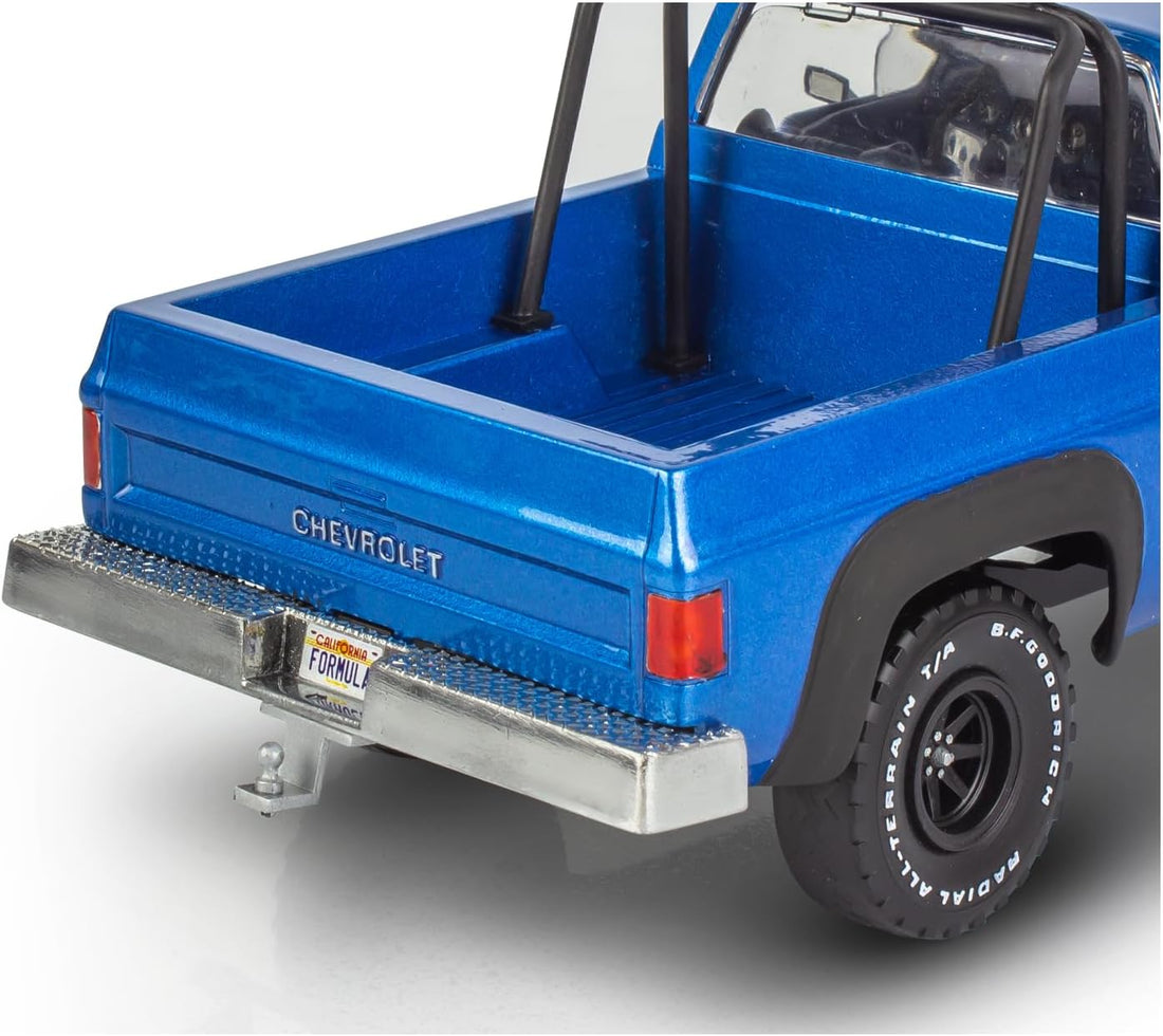 1978 Chevrolet Off-Road 4x4 Pickup Truck and "Malibu Grand Prix" Virage with Trailer "Fantasy Formula" 1/25 Scale Level 3 Model Kit by Revell