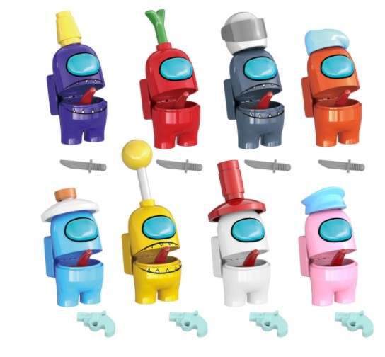 8 pack of Among Us Figurines for Lego