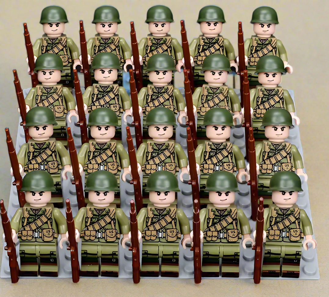 WWII Army Soldier Minifigure for Lego 6