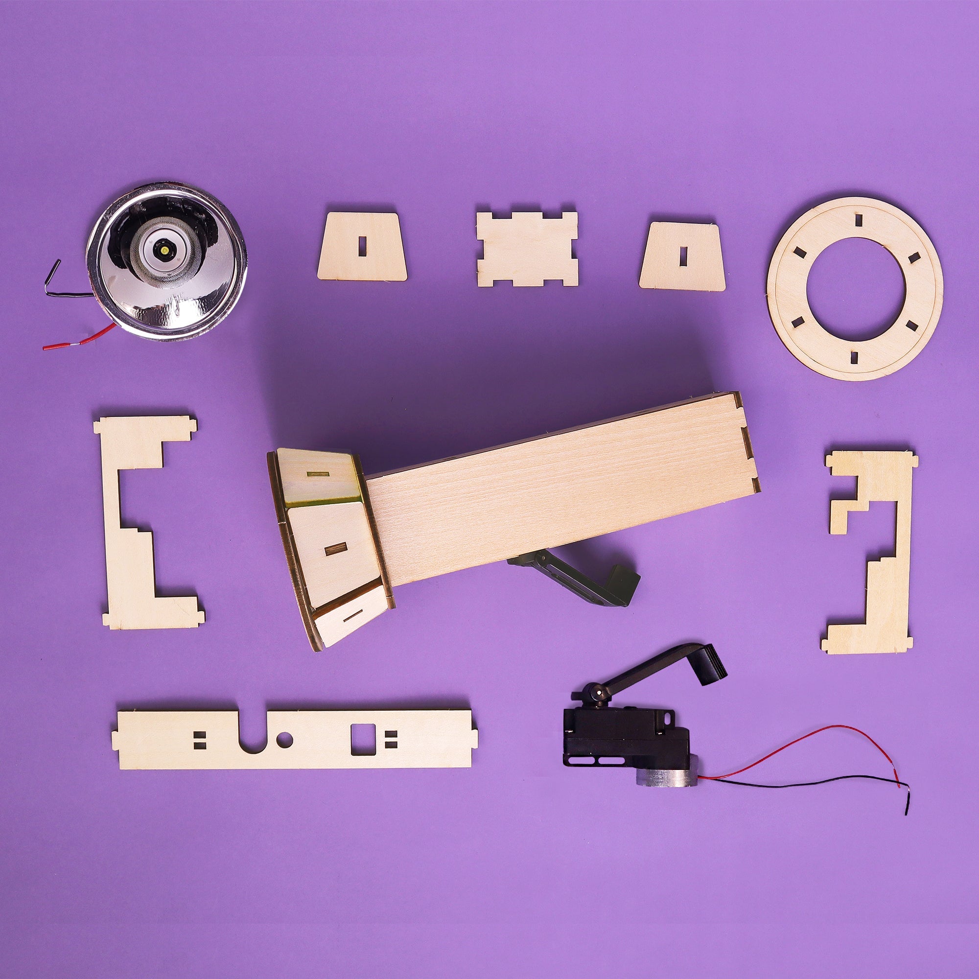 Hand-Crank Flashlight DIY Kit, Educational STEM Toy 2