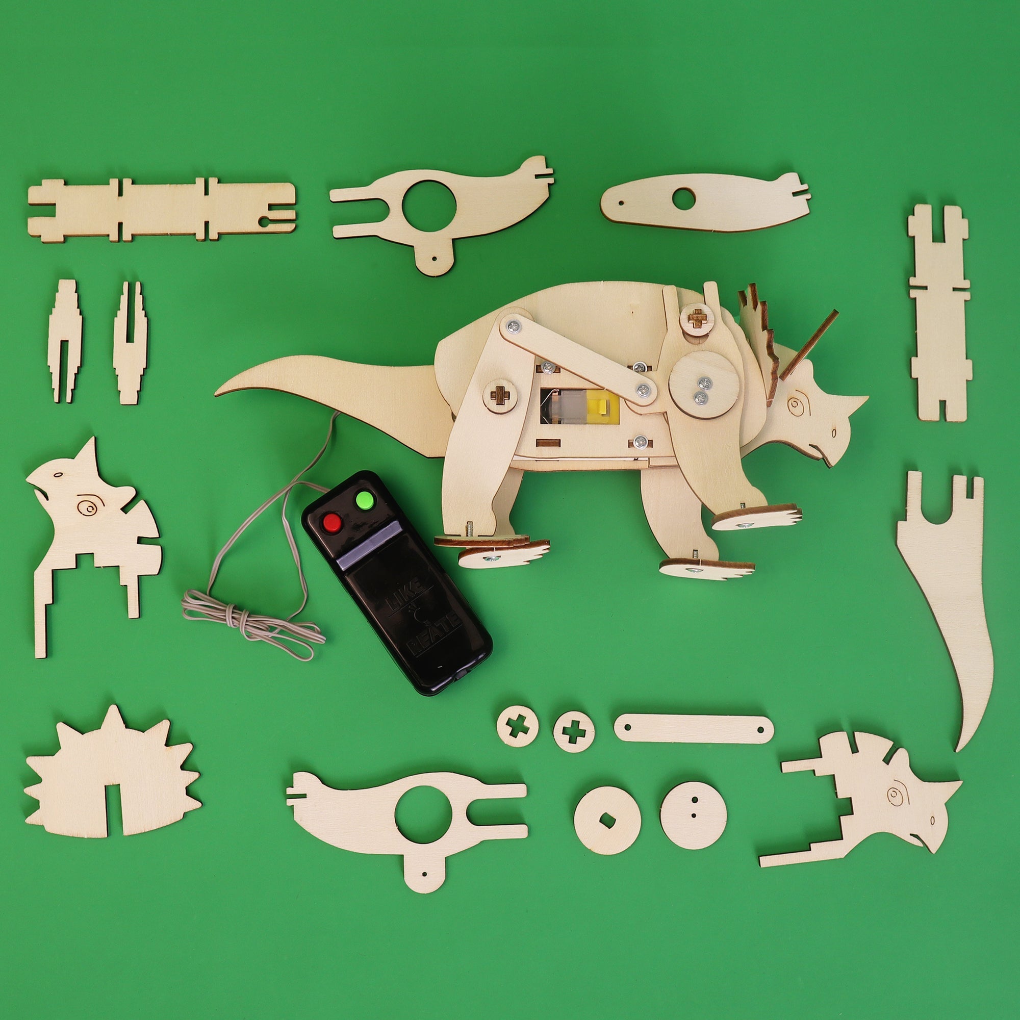 Dinosaur Robot Triceratops DIY Kit, Educational STEM Toy 2