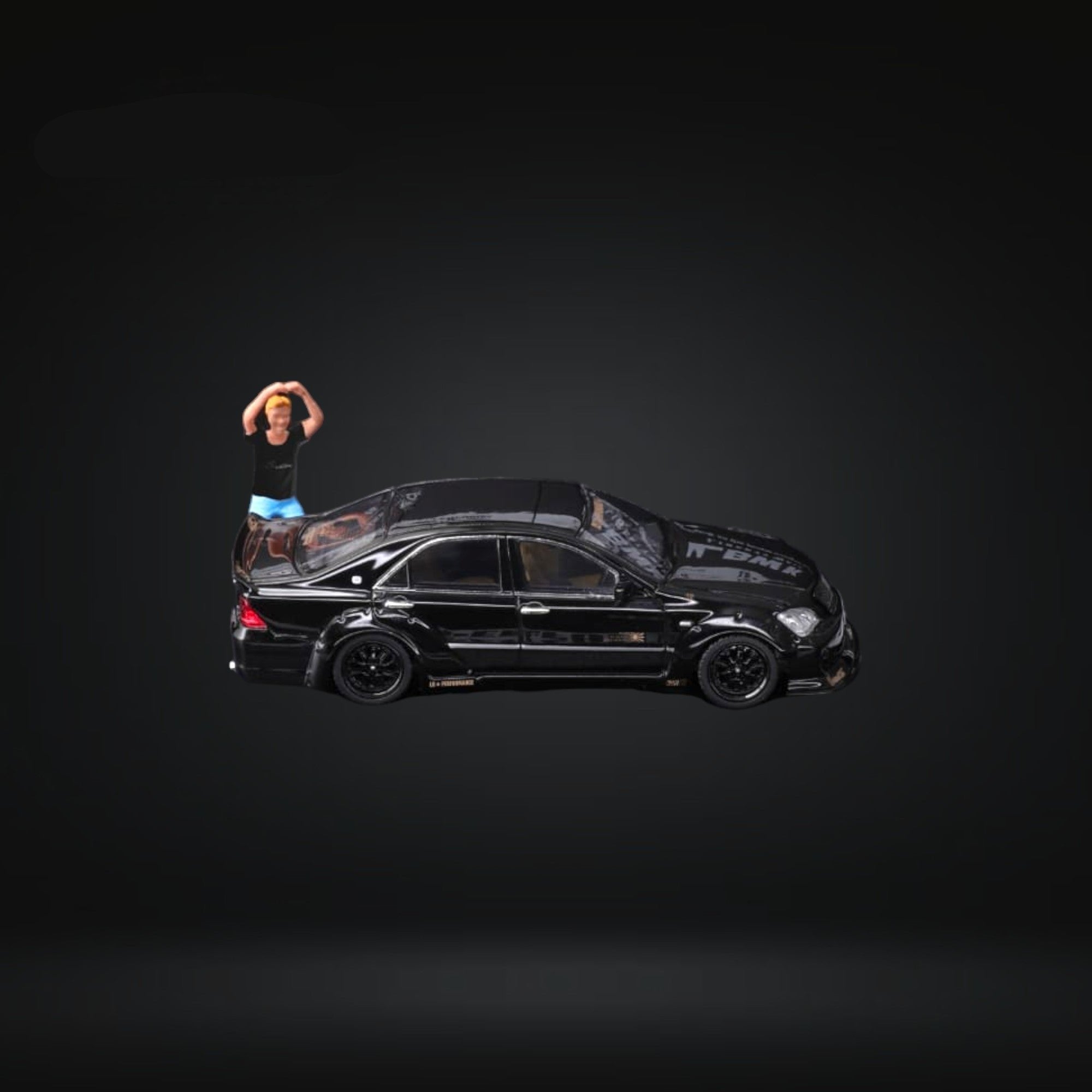 Toyota Crown 12th Gen MK12 LBWK Black Figure Version 1:64 by Star