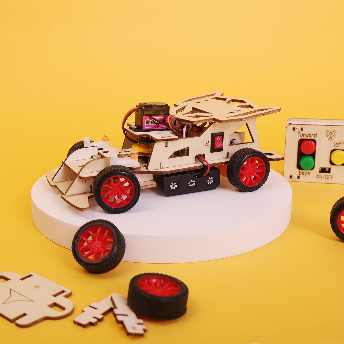 Remote-Controlled Steering Car DIY Kit, Educational STEM Toy 4