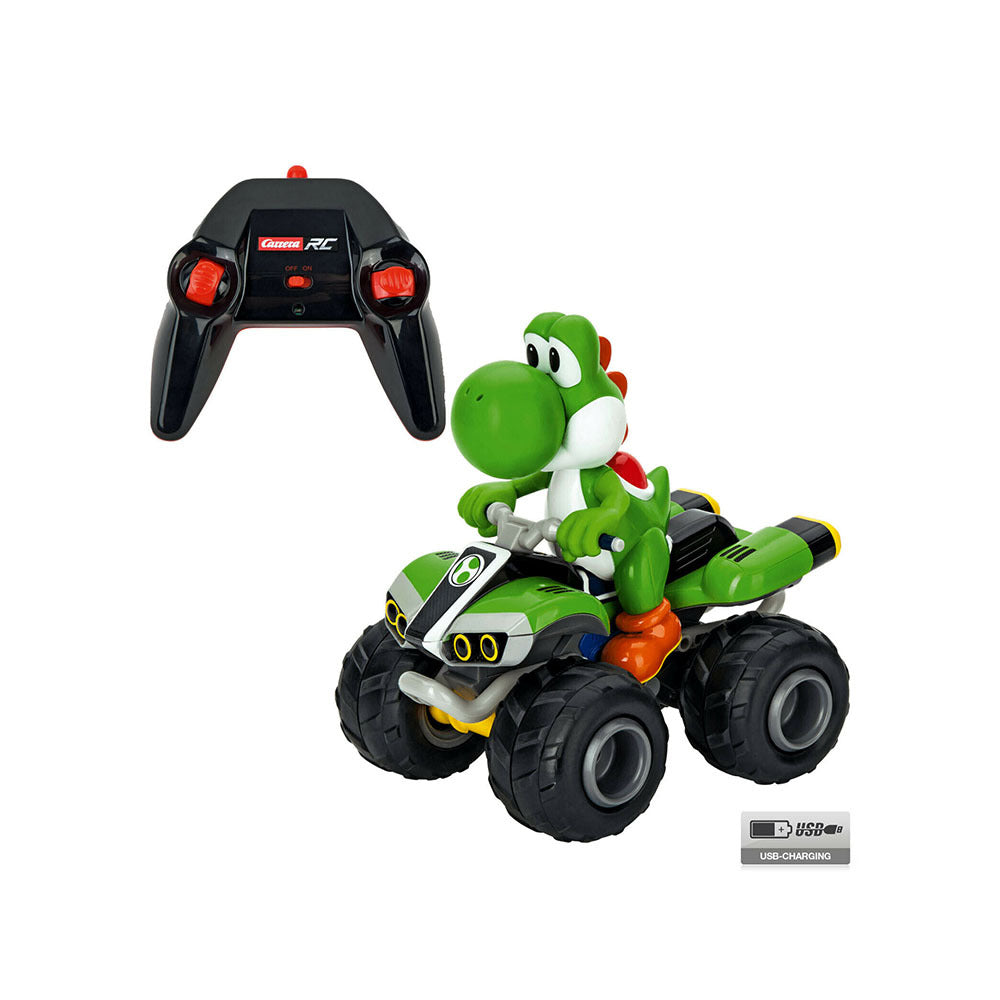 Mario Kart 2.4 GHz Radio Remote Control Toy Car Vehicle 1:20 Scale - Yoshi Quad By Carrera 370200997X