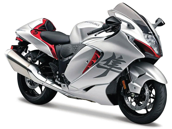 2022 Suzuki Hayabusa Silver Metallic 1/12 Diecast Motorcycle Model by Maisto-0