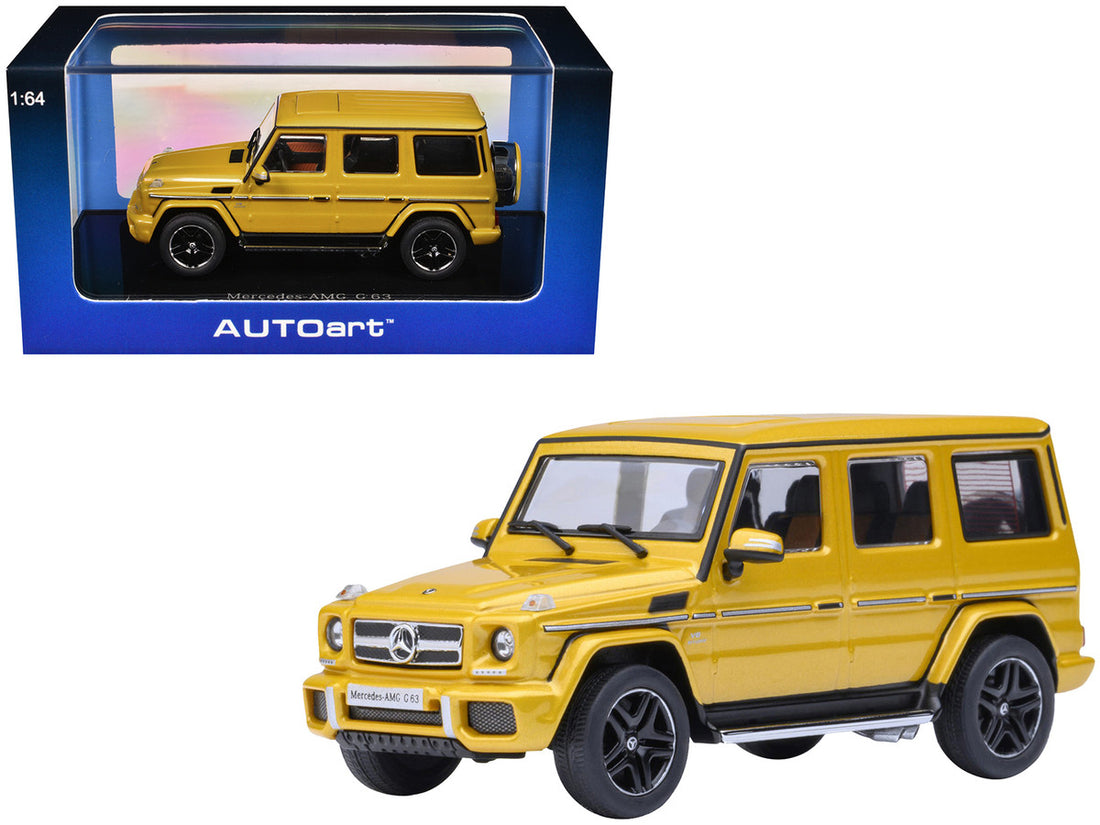 2017 Mercedes-Benz AMG G 63 Solar Beam Yellow 1/64 Model Car by Autoart-4