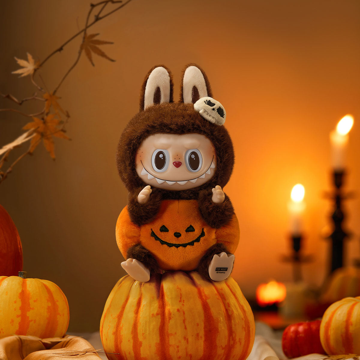 Happy Halloween Party Labubu-Sitting Pumpkin Vinyl Plush Pendant 3