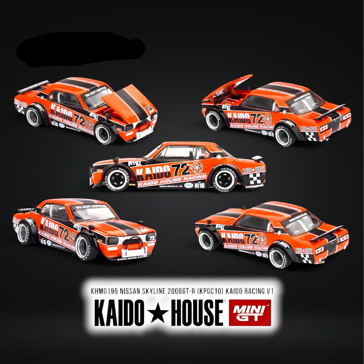 Mini-GT x KAIDO Nissan Skyline 2000GT-R (KPGC10) Kaido Racing V1 1:64 ...