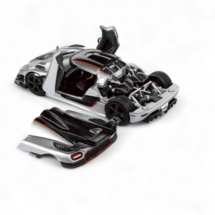 Koenigsegg ONE:1 Silver 1:64 by DEMON KING  2