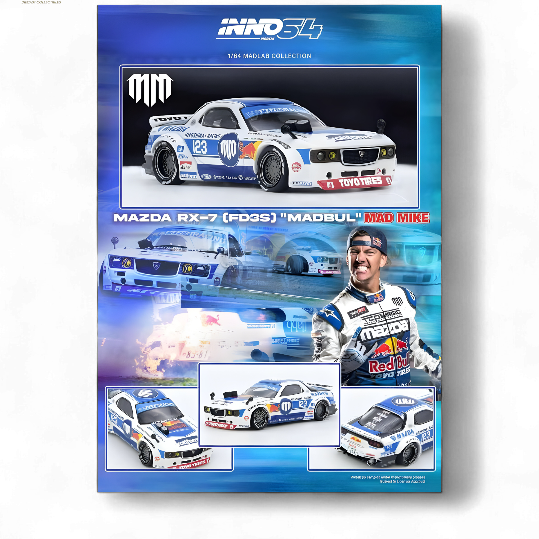 Mazda RX-7 FD3S Pandem Rocket Bunny MADBUL MADLAB Collection 001 - 1:64 by INNO64  2