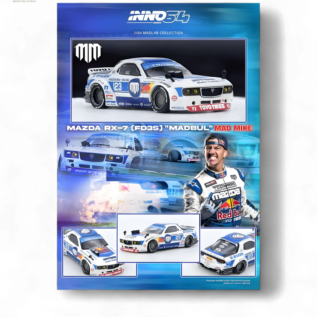 Mazda RX-7 FD3S Pandem Rocket Bunny MADBUL MADLAB Collection 001 - 1:64 by INNO64  2