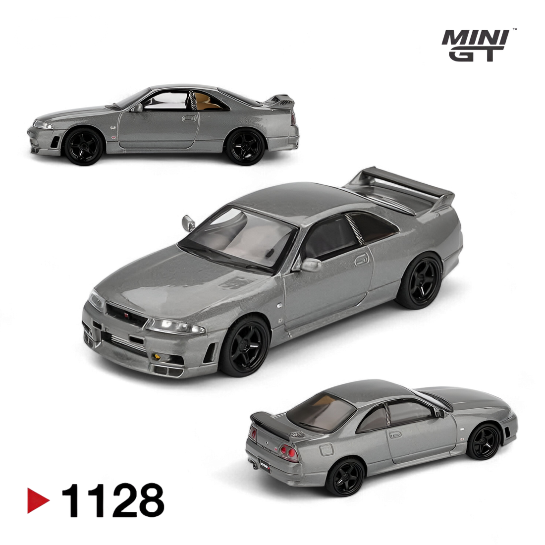 Mini GT Nissan Skyline GT-R BCNR33 NISMO CRS Dark Metal Gray 1:64 diecast model