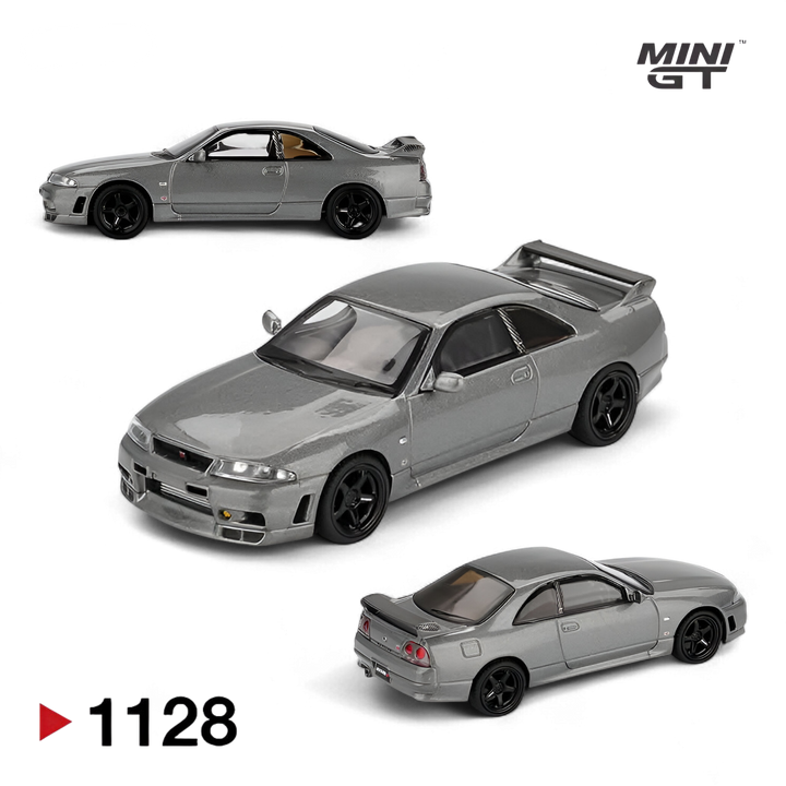 Mini GT Nissan Skyline GT-R BCNR33 NISMO CRS Dark Metal Gray 1:64 diecast model