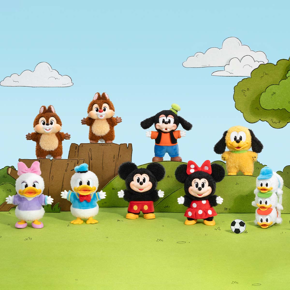 Mickey Family Cute Together Keychain Series Figures 3