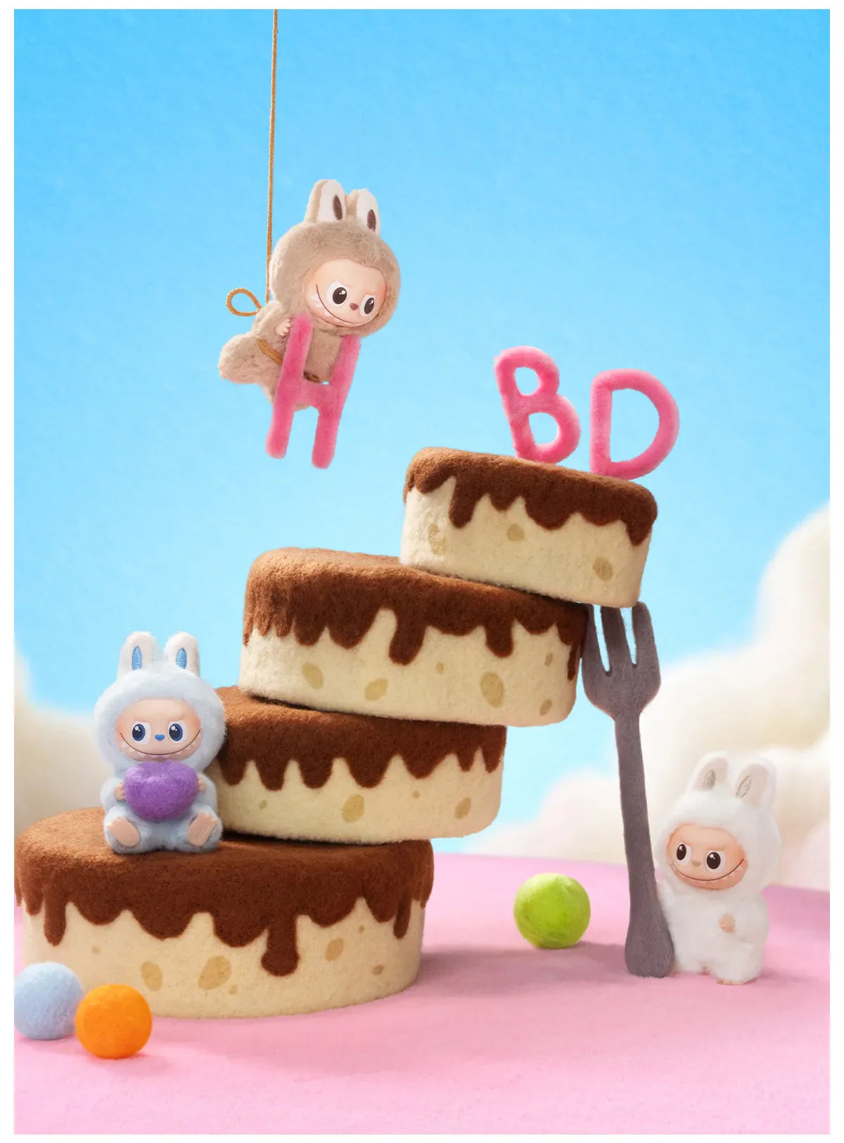 Pop Mart Labubu Pin for Love Series Blind Box (N-Z) Blue 10